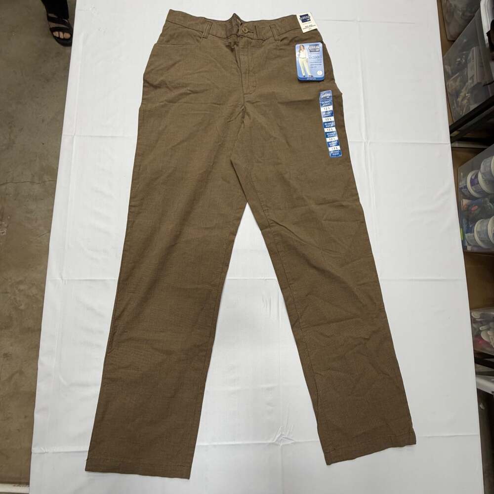 Riders by Lee Pants women's Size 12L high rise Chocolate Mocha Eased Stretch NWT
